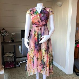 Flirty abstract watercolor dress
